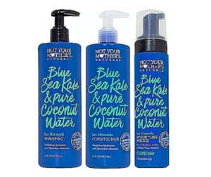 Not Your Mothers Naturals Blue Sea Kale & Pure Coconut Water Sea Minerals Shampoo, Conditioner and Weightless Mousse